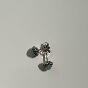 Pandora green stud earings